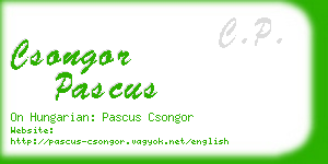 csongor pascus business card